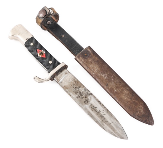 WWII GERMAN HITLER YOUTH KNIFE WITH MOTTO