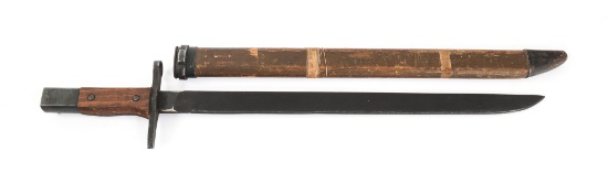 WWII JAPANESE TYPE 30 ARISAKA BAYONET & SCABBARD
