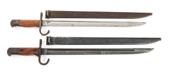 WWII IMPERIAL JAPANESE TYPE 30 BAYONET LOT OF 2