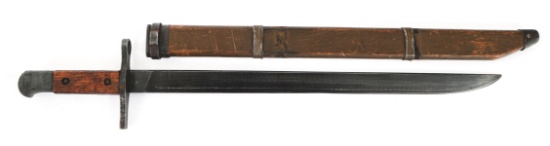 WWII JAPANESE TYPE 30 ARISAKA BAYONET & SCABBARD