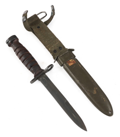 WWII US ARMY M4 BAYONET & SCABBARD By AERIAL