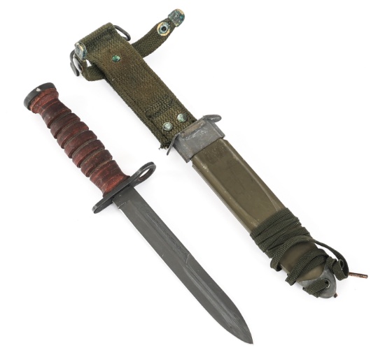 WWII US ARMY M4 BAYONET FIGHTING KNIFE By CAMILLUS