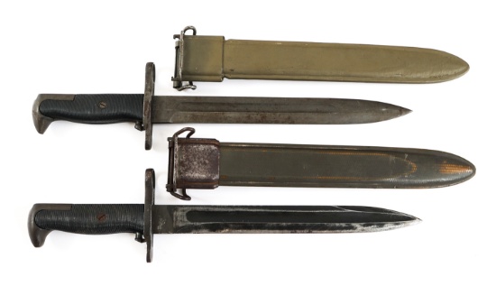 WWII US ARMY M1905E1 & M1 BAYONET LOT OF 2