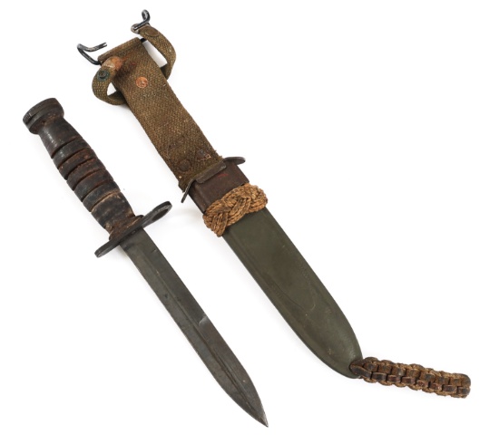 WWII US ARMY M4 BAYONET & SCABBARD By UTICA