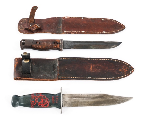 WWII US MARINE CORPS THEATER MADE FIGHTING KNIVES