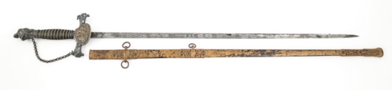 19th C. KNIGHTS OF PYTHIAS FRATERNAL NAMED SWORD