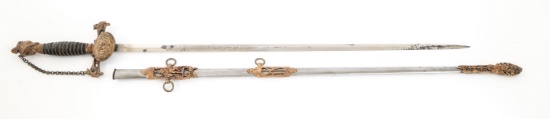 19th C. KNIGHTS OF PYTHIAS FRATERNAL NAMED SWORD