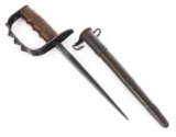 WWI US ARMY M1917 LF&C TRENCH KNIFE & SCABBARD