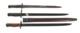 WWI - WWII WORLD MILITARY BAYONETS LOT OF 3