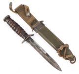 WWII US M3 FIGHTING KNIFE by CAMILLUS W/ SCABBARD