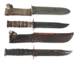 WWII USN MK2 FIGHTING KNIFE by CAMILLUS LOT OF 2