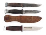 WWII USN MK1 UTILITY KNIFE LOT OF 3