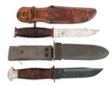 WWII USN MK1 & IMPERIAL UTILITY KNIFE LOT OF 2