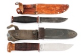 WWII USN SCHRADE H-15 & ROBESON UTILITY KNIVES