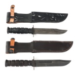 WWII ERA US ONTARIO & CAMILLUS FIGHTING KNIFE LOT