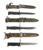COLD WAR US M5A1 / M6 & M7 BAYONET LOT OF 3