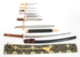 CONTEMPORARY JAPANESE SWORD & EDGED WEAPON LOT