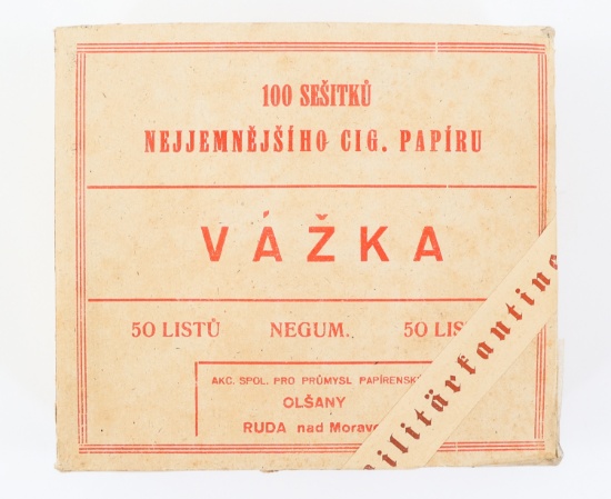 WWII CZECH VAZKA 100 NOTEBOOKS OF CIGARETTE PAPER