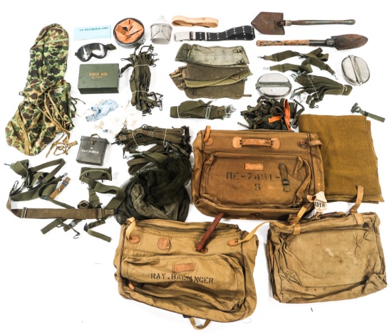 WWII - COLD WAR US ARMY FIELD GEAR & GARMENT BAGS