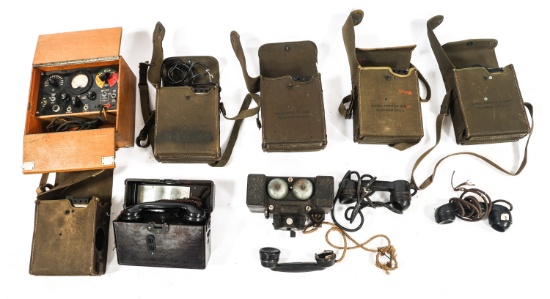 WWII - COLD WAR US FIELD TELEPHONES & TESTER