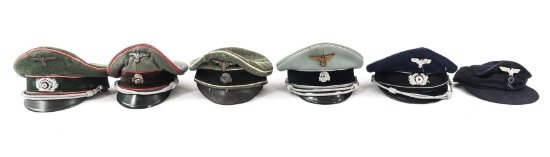CONTEMPORARY REENACTOR WWII GERMAN VISOR CAPS