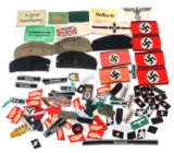 REENACTOR WWII GERMAN HEADGEAR & INSIGNIA