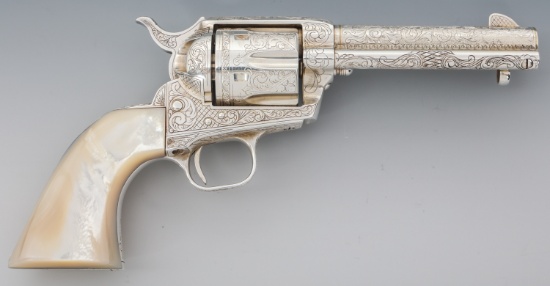 ENGRAVED COLT MODEL FRONTIER SA .44 CAL REVOLVER