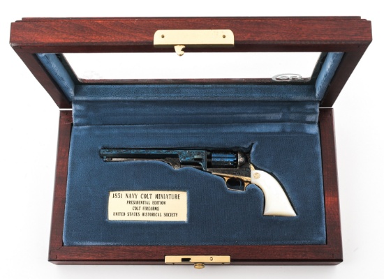 MINIATURE CASED COLT 1851 NAVY REVOLVER