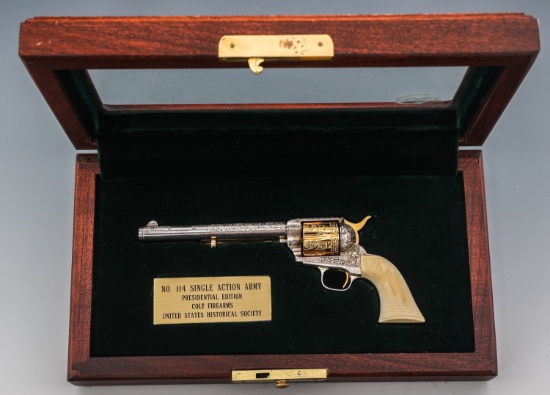 MINIATURE CASED COLT No. 114 SAA REVOLVER