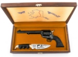 1977 CASED COLT SAA TRANS-ALASKA PIPELINE REVOLVER