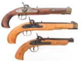 PERCUSSION PISTOLS .45 CALIBER LOT OF 3