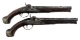 19th C. ITALIAN PERCUSSION HORSE PISTOL PAIR