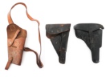US AND GERMAN MILITARY HANDGUN LEATHER HOLSTERS