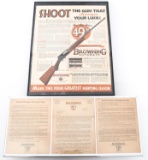JOHN BROWNING SIGNED LETTER AND SALES POSTER