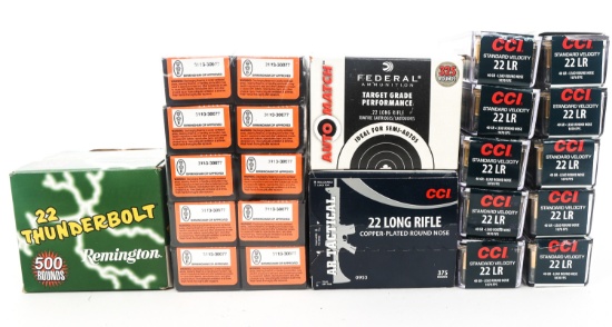 AMMUNITION .22 LR CALIBER - 22 POUNDS TGW