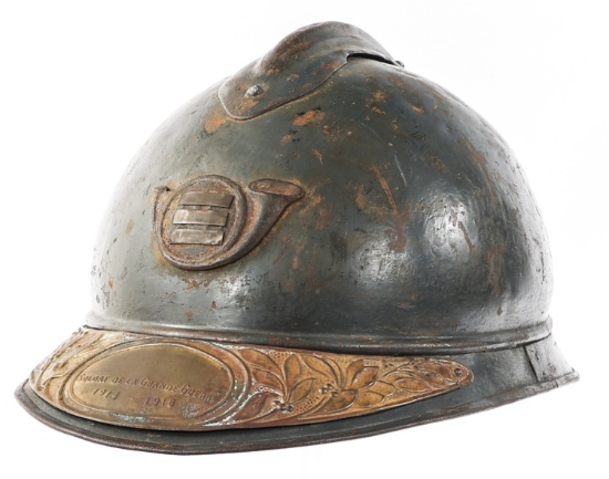 WWI FRENCH CHASSEUR M15 ADRIAN COMBAT HELMET