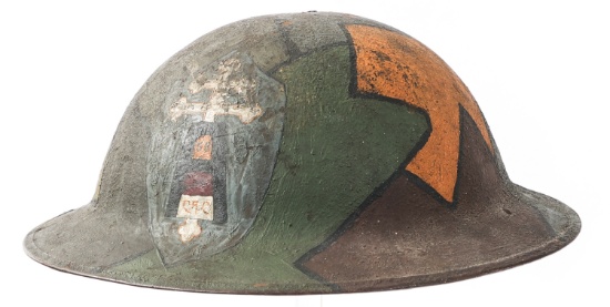 WWI US AEF 58th ARTILLERY REGT. CAC M1917 HELMET