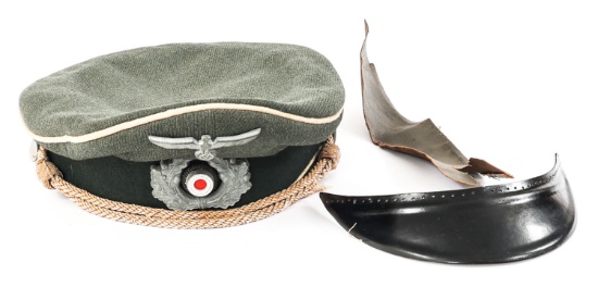 WWII GERMAN INFANTRY OFFICER VISOR CAP