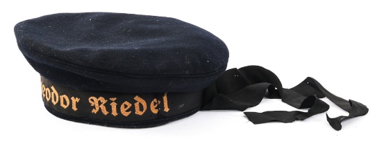 WWII GERMAN DESTROYER "THEODORE RIEDEL" SAILOR CAP