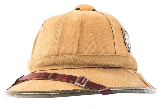 WWII GERMAN 1ST PATTERN TROPICAL PITH HELMET