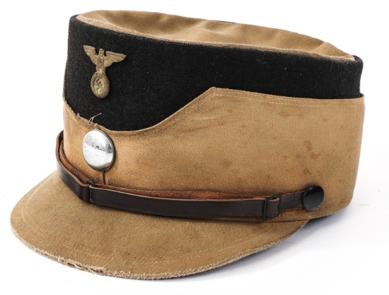 WWII GERMAN SA MEMBER "COFFEE CAN" KEPI