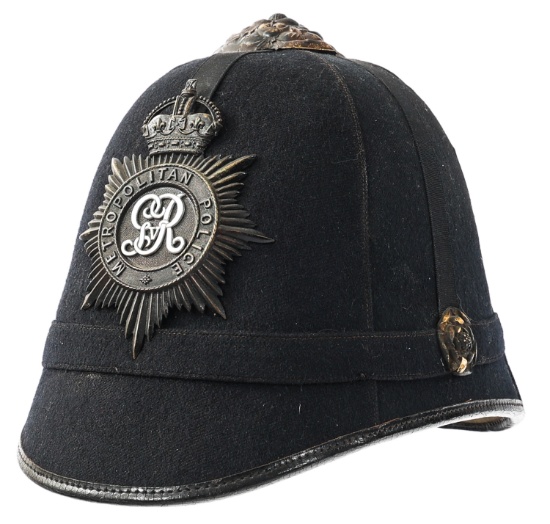 WWII BRITISH METROPOLITAN POLICE CUSTODIAN HELMET