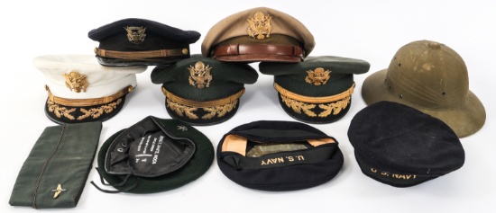 WWII - VIETNAM WAR US ARMED FORCES HEADGEAR