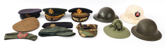 WWII - VIETNAM WAR US ARMY & CIVILIAN HEADGEAR