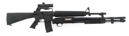COLT AR15 A2 RIFLE & MOSSBERG 590 SHOTGUN COMBO