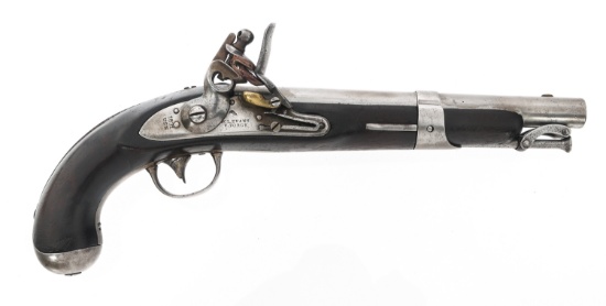 1831 US W L EVANS MODEL 1826 NAVY FLINTLOCK PISTOL