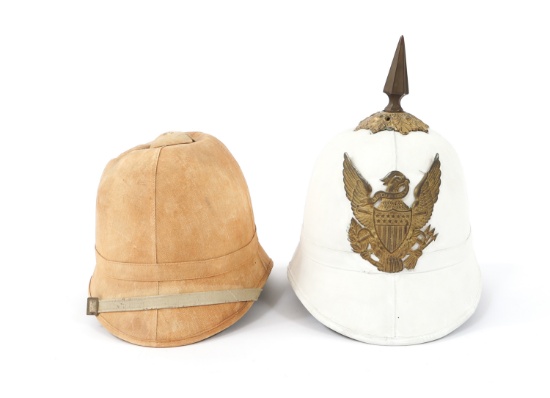 US ARMY M1880 PITH & M1881 OFFICER SUMMER HELMETS