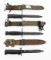 KOREA - VIETNAM WAR US M5A1, M6, & M7 BAYONETS
