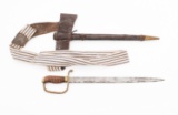 WWI OTTOMAN EMPIRE SWORD & SHOULDER SASH HANGER