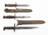 WWII - KOREAN WAR US ARMY M1905E1 & M4 BAYONETS
